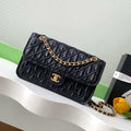 Chanel 25C Flap Bag Metallized Braided Calfskin & Gold-Tone AS4795 Black - Default Title - View 1