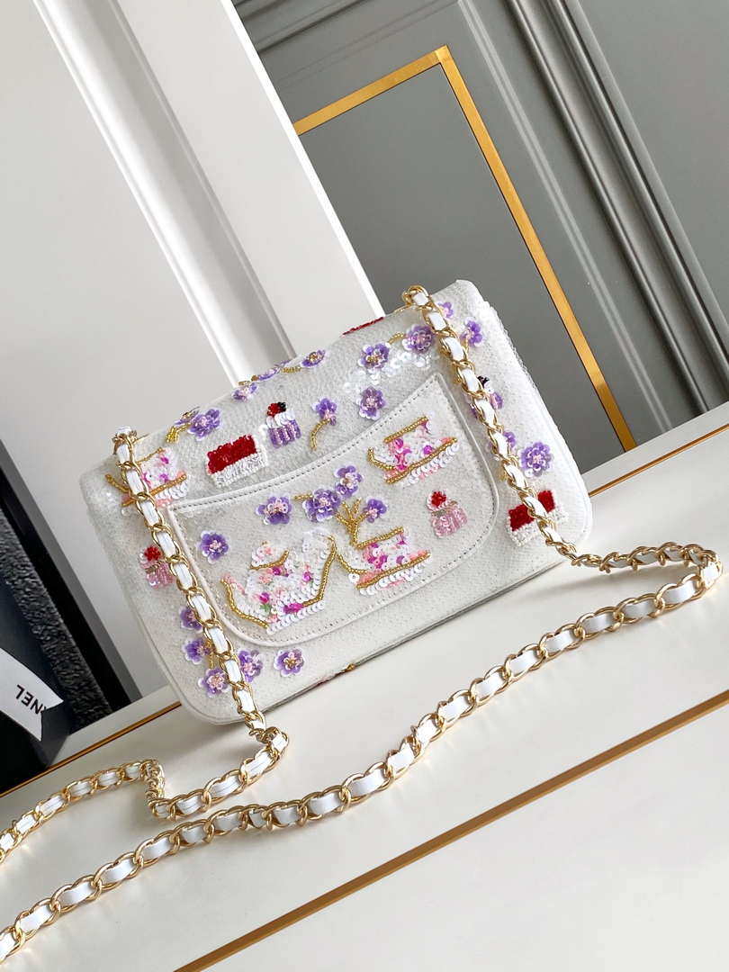 Chanel 25C Mini Flap Bag 20cm A69900 Super flash gradient sequin bag AS1116