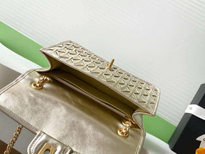 Chanel 25C Flap Bag Metallized Braided Calfskin & Gold-Tone AS4795 Gold - Default Title - View 8