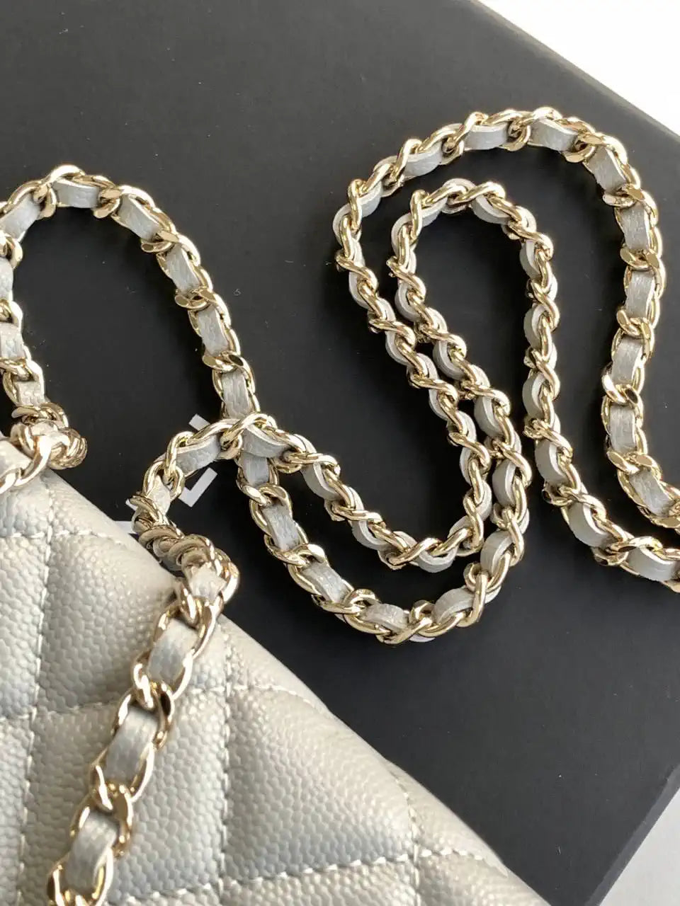 Chanel 25C Vanity with Chain Grained Calfskin AP4407 Gray