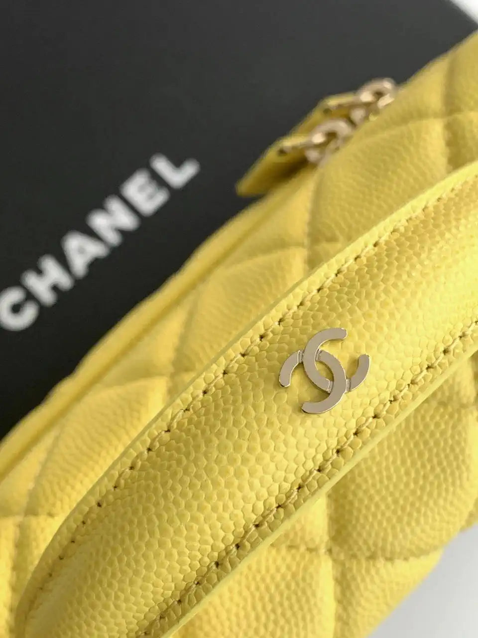 Chanel 25C Vanity with Chain Grained Calfskin AP4407 Yellow