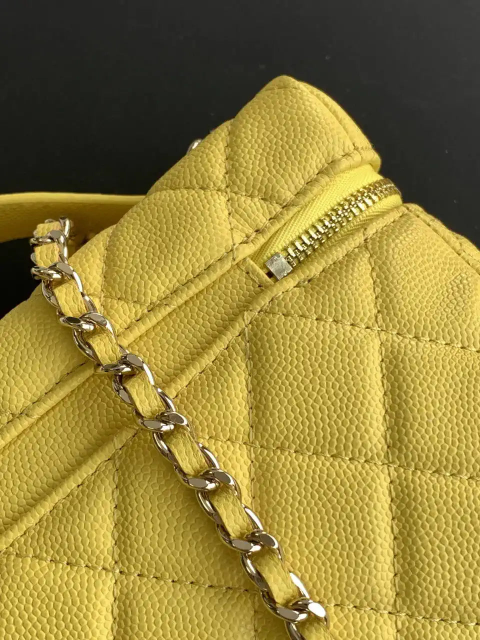 Chanel 25C Vanity with Chain Grained Calfskin AP4407 Yellow