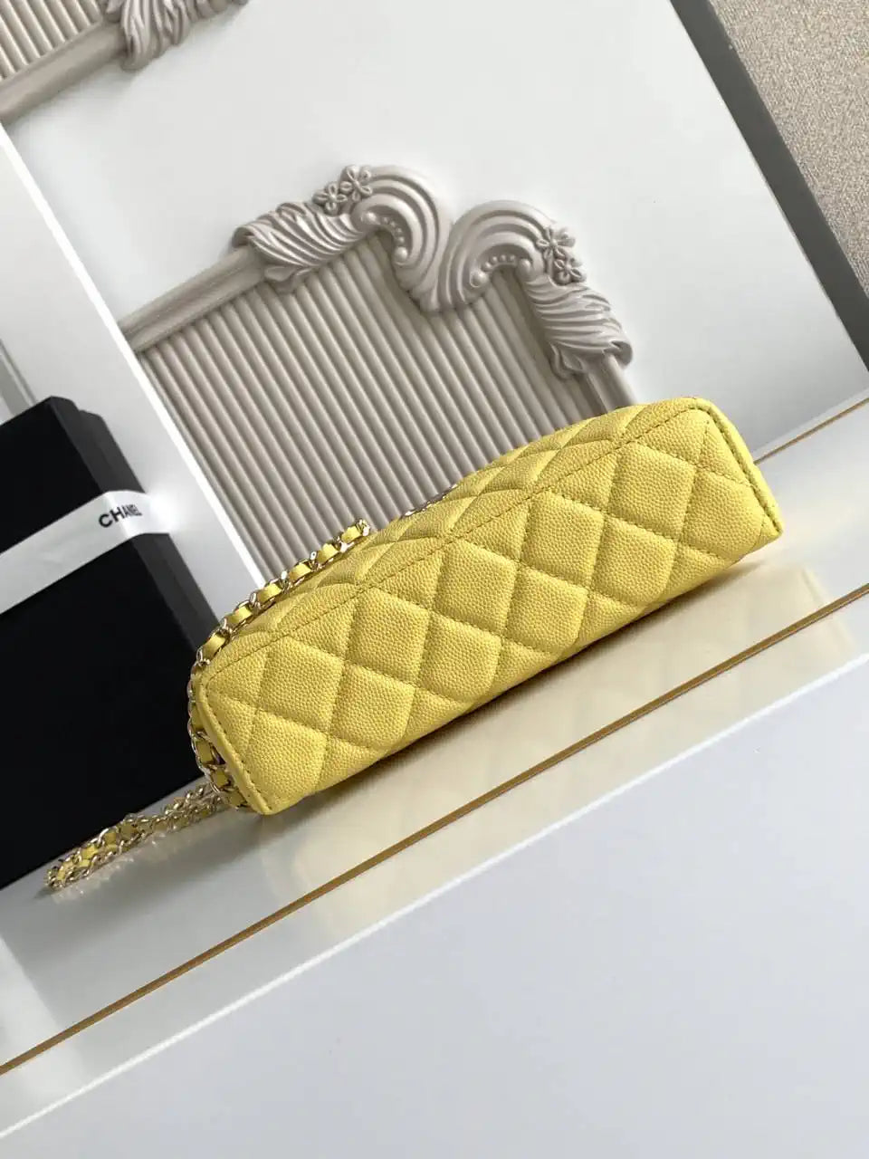 Chanel 25C Vanity with Chain Grained Calfskin AP4407 Yellow