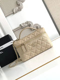 Chanel 25C Vanity with Chain Grained Calfskin AP4407 Apricot