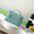 Chanel 25C Vanity with Chain Grained Calfskin AP4407 Blue