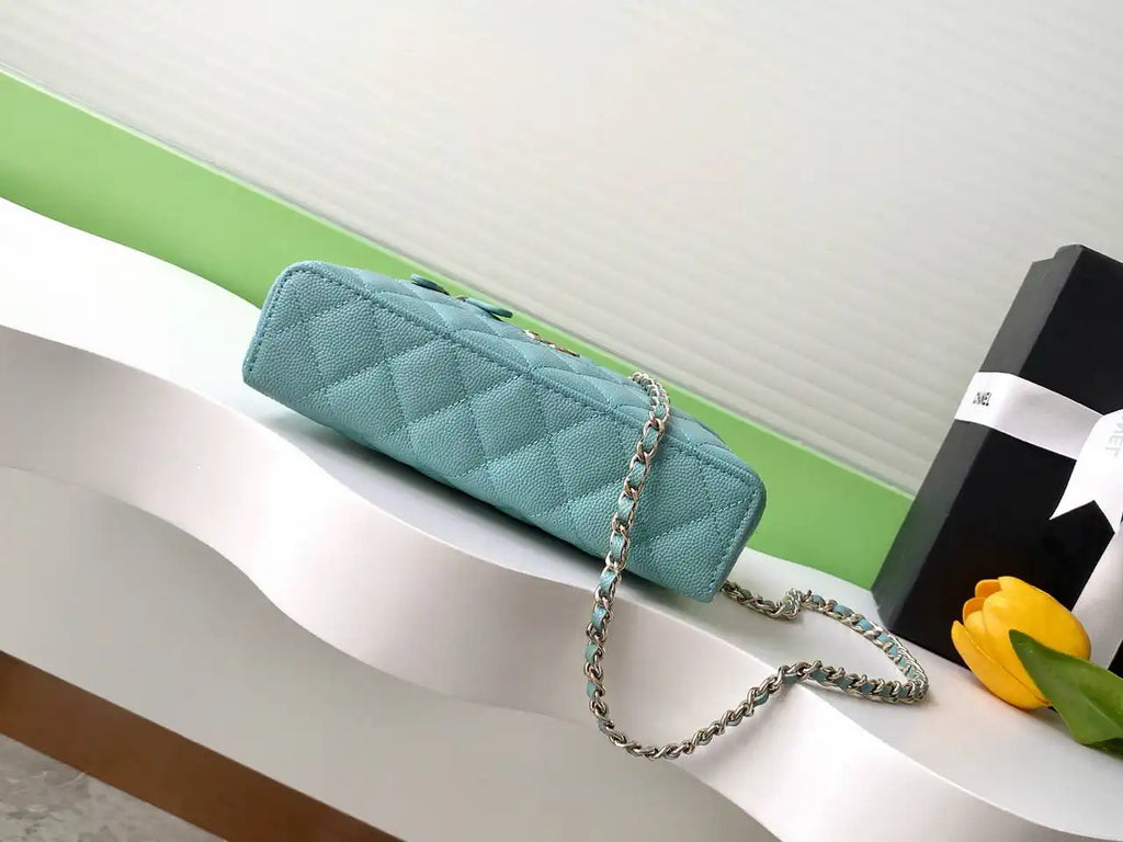 Chanel 25C Vanity with Chain Grained Calfskin AP4407 Blue