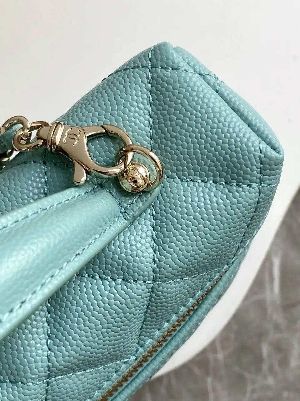 Chanel 25C Vanity with Chain Grained Calfskin AP4407 Blue
