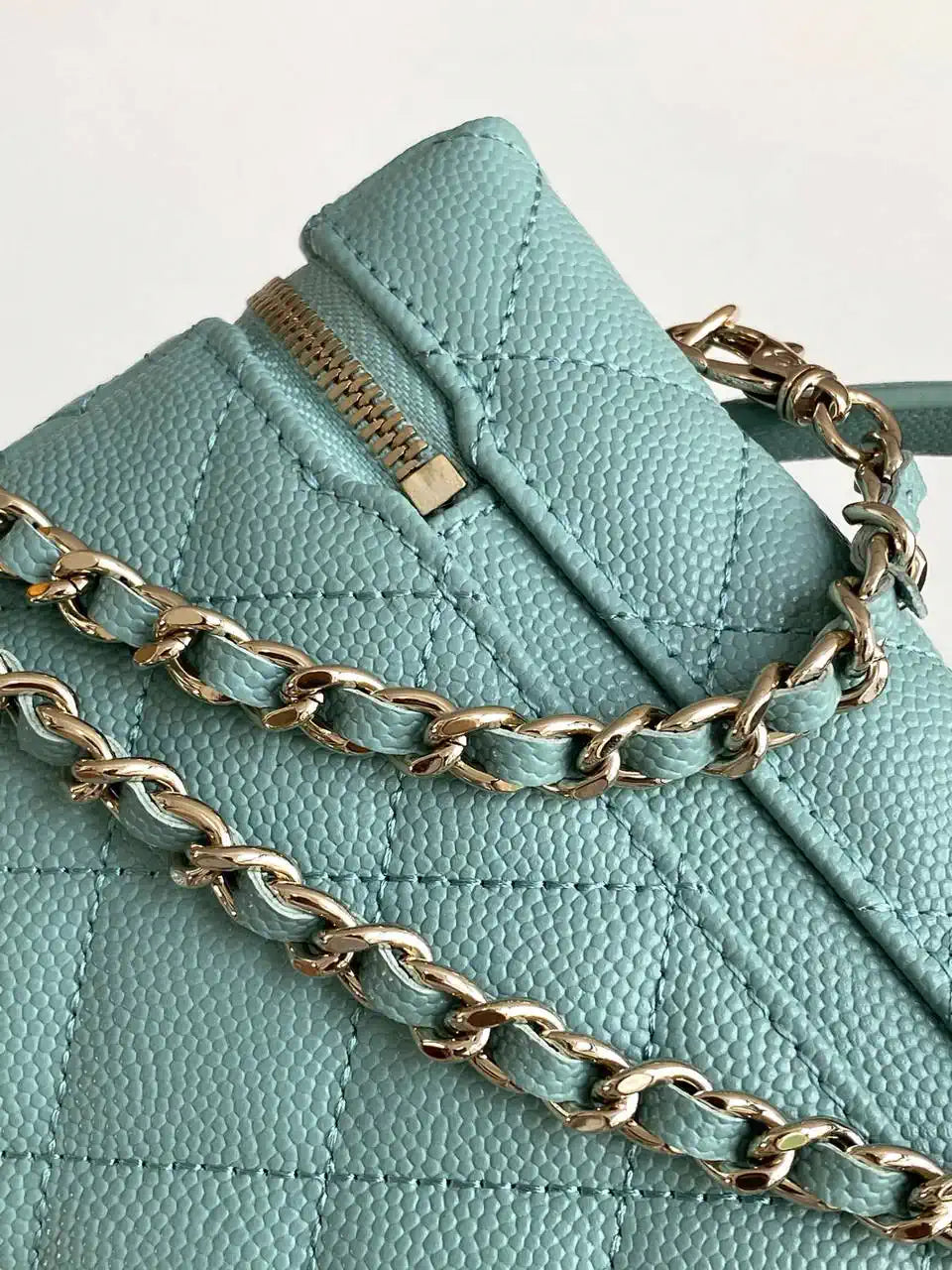 Chanel 25C Vanity with Chain Grained Calfskin AP4407 Blue