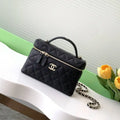 Chanel 25C Vanity with Chain Grained Calfskin AP4407 Black