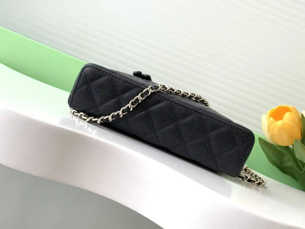 Chanel 25C Vanity with Chain Grained Calfskin AP4407 Black