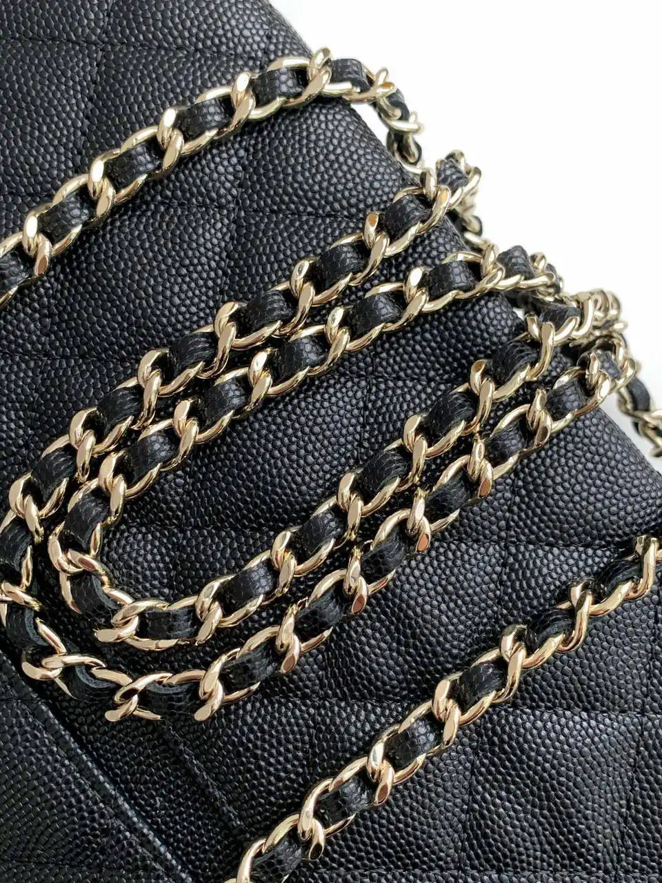 Chanel 25C Vanity with Chain Grained Calfskin AP4407 Black