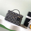 Chanel 25C Vanity with Chain Canvas AP4407 Black &white