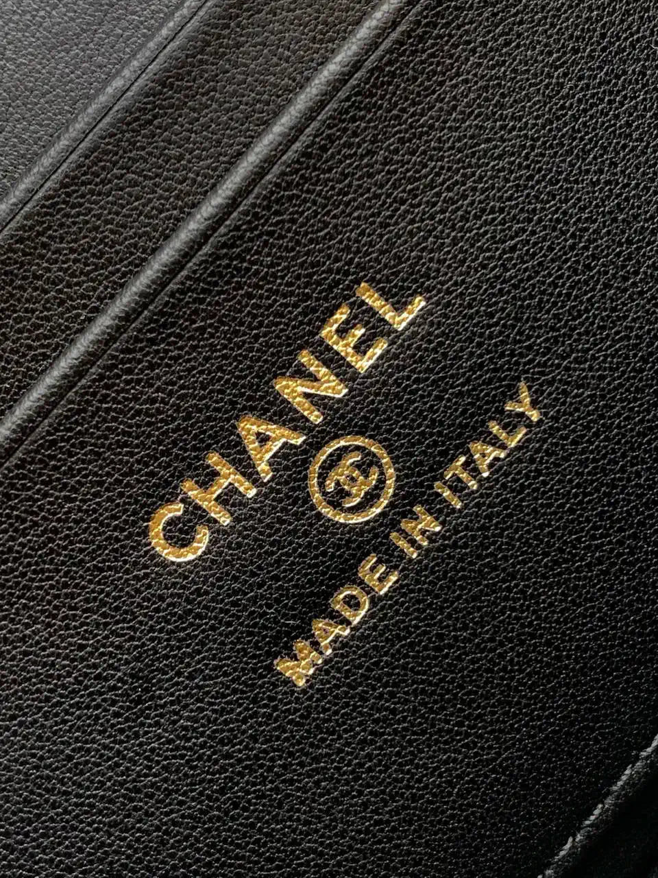 Chanel 25C Vanity with Chain Canvas AP4407 Black &white