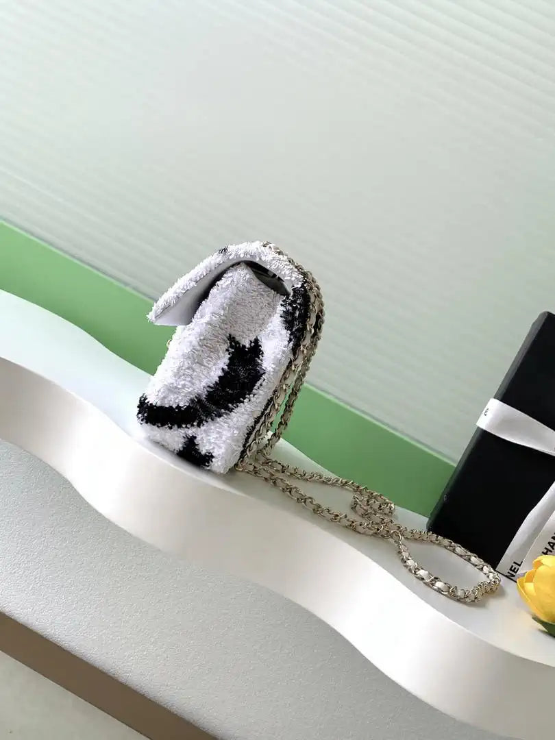 Chanel 25K Evening Butterfly White sequin mini AS4561 Lambskin Bag