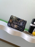 Chanel 25N AS4297 Evening Bag Strass & Gold-Tone Metal  Black & Multicolor Lambskin
