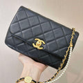 Chanel 25P AS5352  Mini Flap Bag Shiny Lambskin  Imitation Pearls & Gold-Tone Metal Black - Default Title - View 1
