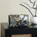 Chanel 25S A01112  Evening Bag Lambskin Black & White sequins