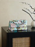 Chanel 25S A01112  Evening Bag Lambskin Blue & Pink sequins