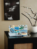 Chanel 25S A01112  Evening Bag Lambskin Blue sequins