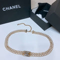 Chanel 25S Chain Belt Metal and Resin Black and White AA0900 - '--Please Select-- - View 1