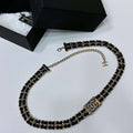 Chanel 25S Chain Belt Metal and Resin Black and White AA0903 - '--Please Select-- - View 1
