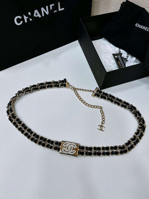 Chanel 25S Chain Belt Metal and Resin Black and White AA0903 - '--Please Select-- - View 2