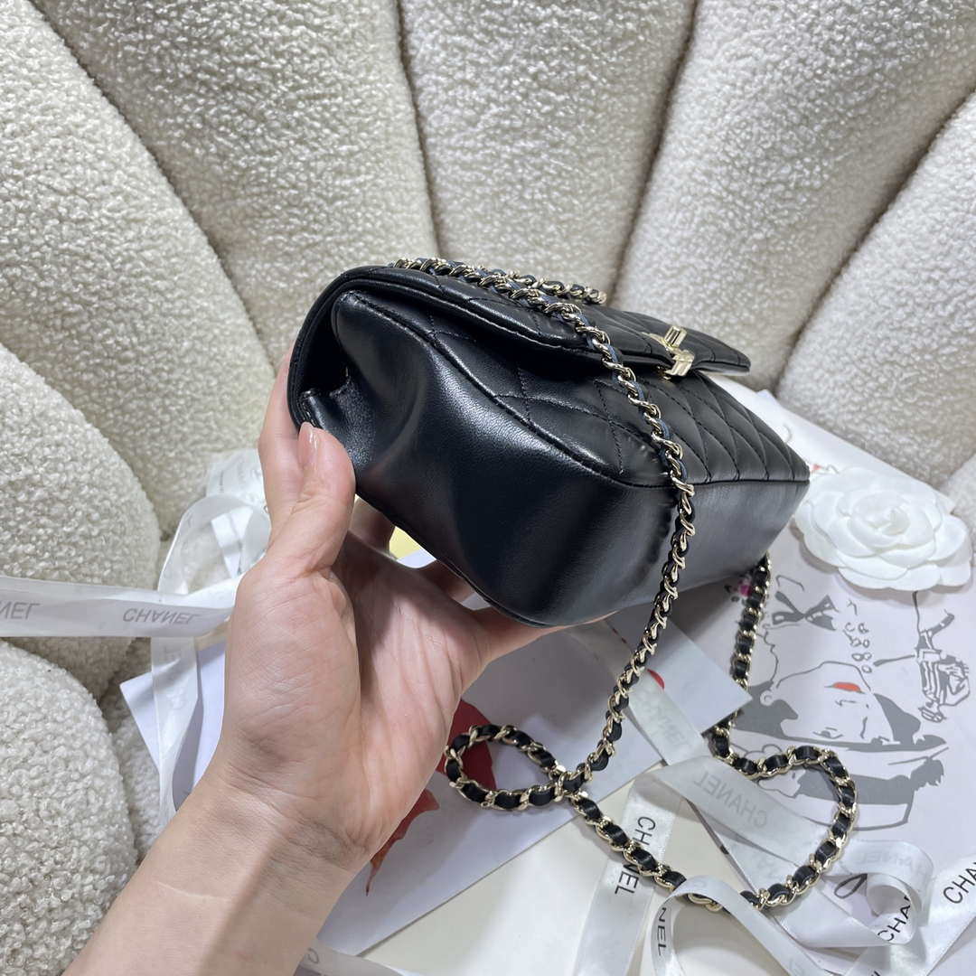 Chanel 25S Flap Black Lambskin Bag AP5485 gold - Default Title - View 3