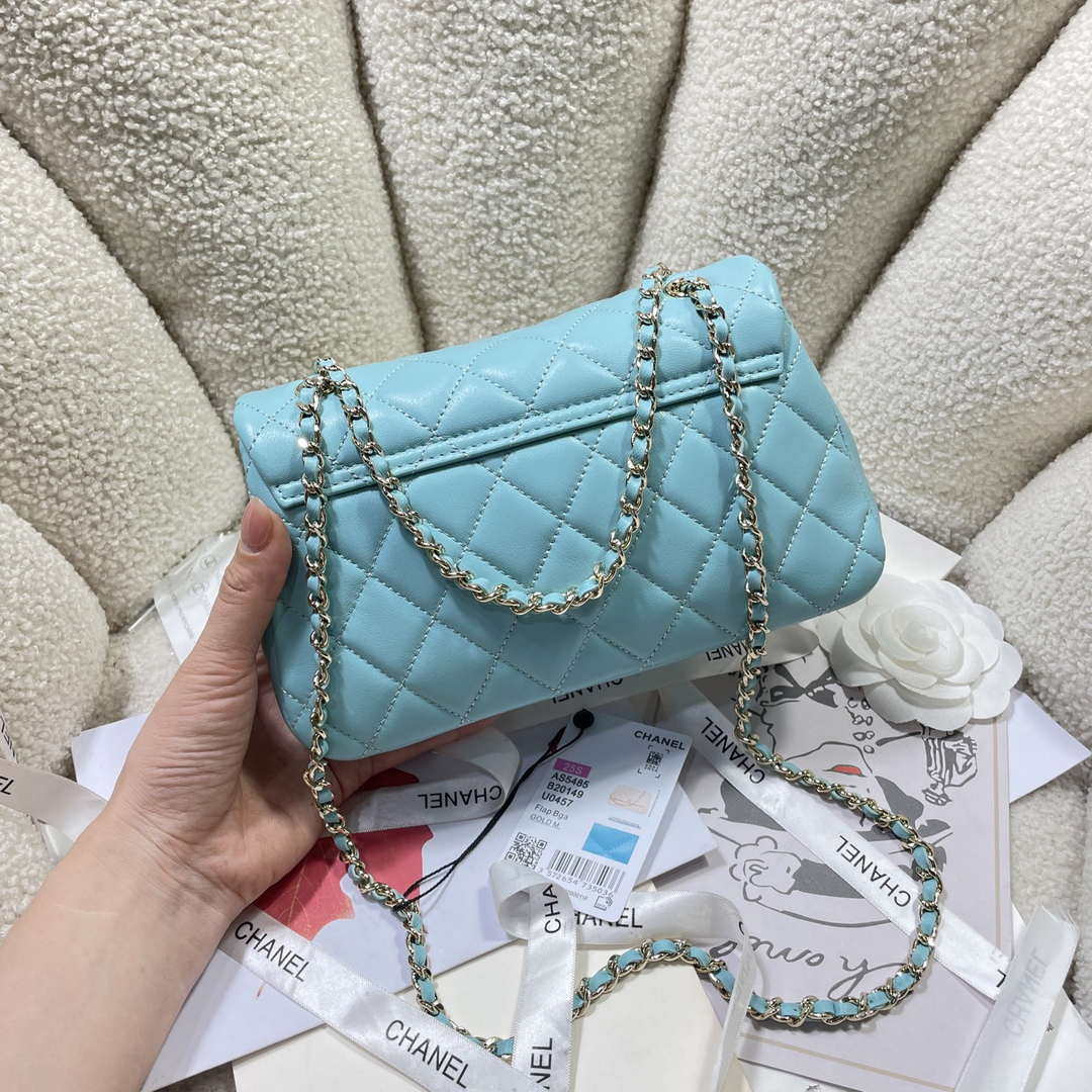 Chanel 25S Flap Blue Lambskin Bag AP5485 gold - Default Title - View 4