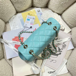 Chanel 25S Flap Blue Lambskin Bag AP5485 gold - Default Title - View 6