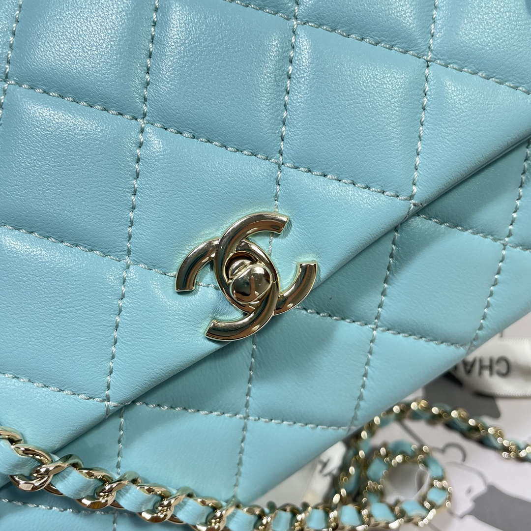 Chanel 25S Flap Blue Lambskin Bag AP5485 gold - Default Title - View 7