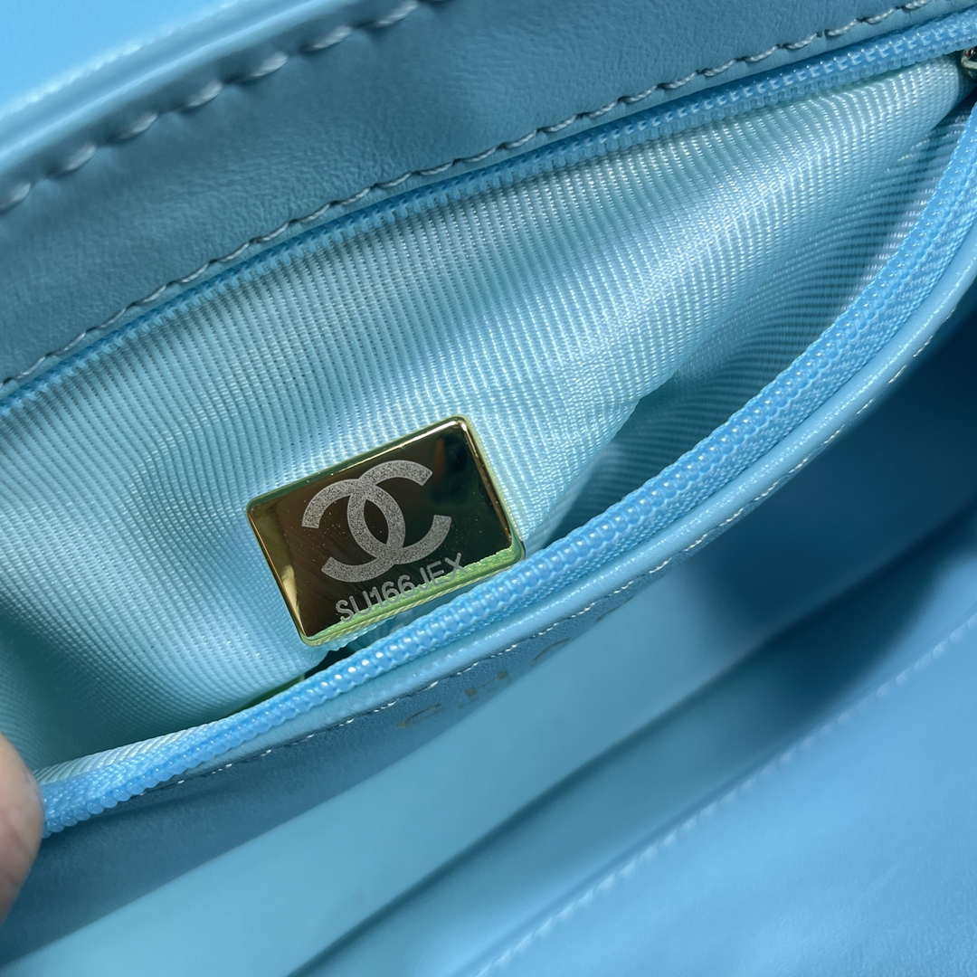 Chanel 25S Flap Blue Lambskin Bag AP5485 gold - Default Title - View 9