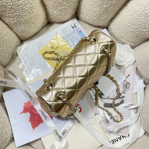 Chanel 25S Flap Gold Lambskin Bag AP5485 gold - Default Title - View 5