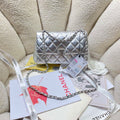 Chanel 25S Flap Silver Lambskin Bag AP5485 Silver - Default Title - View 1