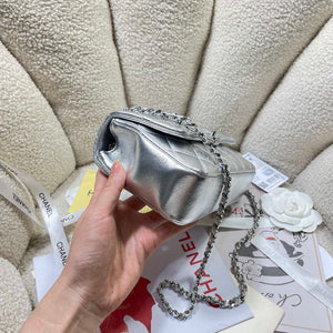 Chanel 25S Flap Silver Lambskin Bag AP5485 Silver - Default Title - View 3