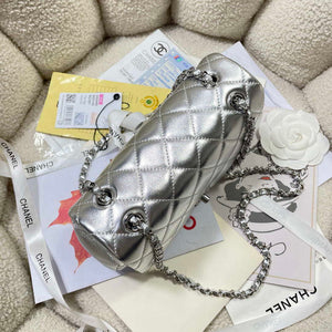 Chanel 25S Flap Silver Lambskin Bag AP5485 Silver - Default Title - View 5