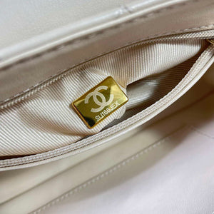 Chanel 25S Flap White Lambskin Bag AP5485 gold - Default Title - View 9