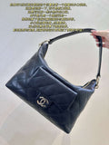 Chanel 25SS AS4347 Hobo Handbag in Lambskin Black
