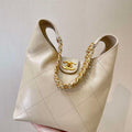 Chanel 25SS AS5403 Hobo Handbag Shiny Lambskin & Gold-Tone Metal Apricot - Default Title - View 1
