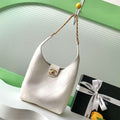 Chanel 25SS AS5403 Hobo Handbag Shiny Lambskin & Gold-Tone Metal White - Default Title - View 1