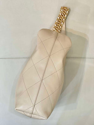 Chanel 25P AS5425 Large Hobo Handbag Shiny Lambskin & Gold-Tone Metal Apricot - Default Title - View 9