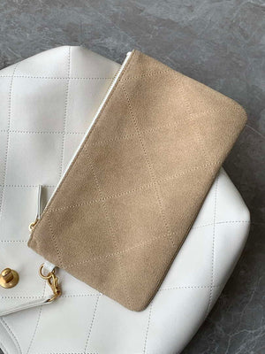 Chanel 25P AS5425 Large Hobo Handbag Shiny Lambskin & Gold-Tone Metal White - Default Title - View 7