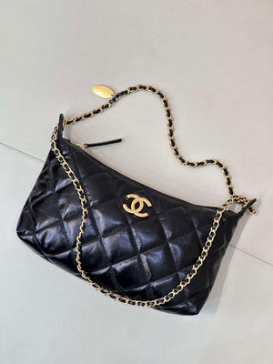 Chanel 25SS AS5528 Hobo Handbag in Lambskin Black - Default Title - View 2