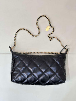 Chanel 25SS AS5528 Hobo Handbag in Lambskin Black - Default Title - View 6