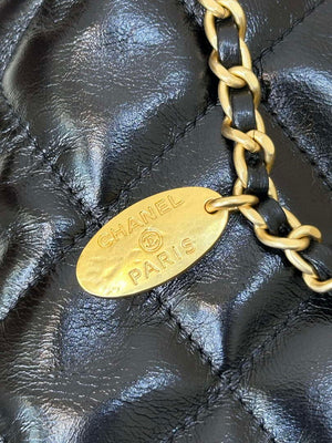 Chanel 25SS AS5528 Hobo Handbag in Lambskin Black - Default Title - View 12