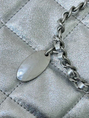 Chanel 25SS AS5528 Hobo Handbag in Lambskin Silver - Default Title - View 11