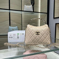 Chanel 25SS Crush With handle box Bag Lambskin AP4591 Apricot - Default Title - View 1