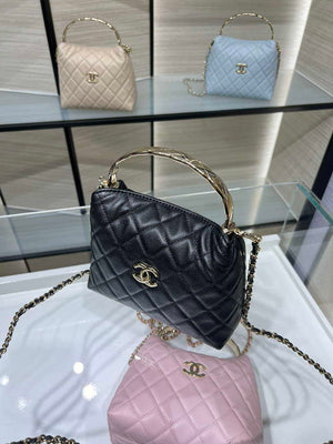 Chanel 25SS Crush With handle box Bag Lambskin AP4591 Black - Default Title - View 4