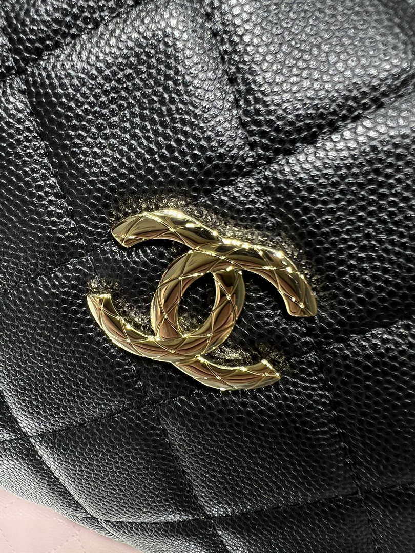 Chanel 25SS Crush With handle box Bag Lambskin AP4591 Black
