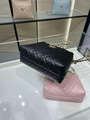 Chanel 25SS Crush With handle box Bag Lambskin AP4591 Black - Default Title - View 6