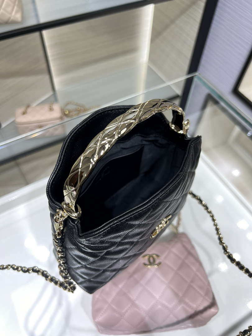 Chanel 25SS Crush With handle box Bag Lambskin AP4591 Black - Default Title - View 8